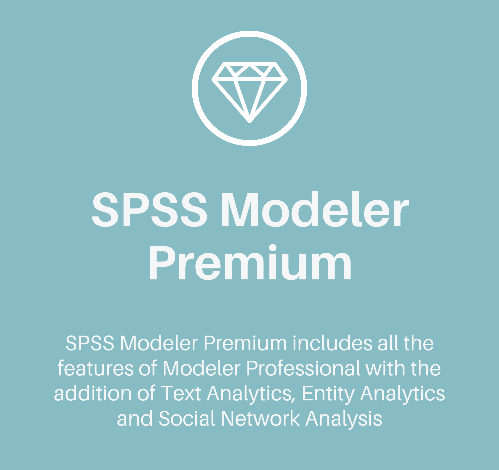 IBM SPSS Modeler Premium edition - text analytics, entity analytics, social network analysis